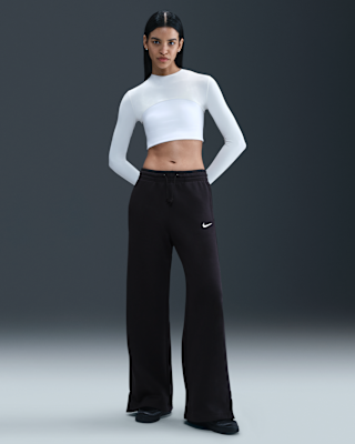 関税/送料込★ Nike ★ Sport Ware Phoenix Cozy Pants Nike Sportswear Phoenix Cozy Bouclé Women's High-Waisted